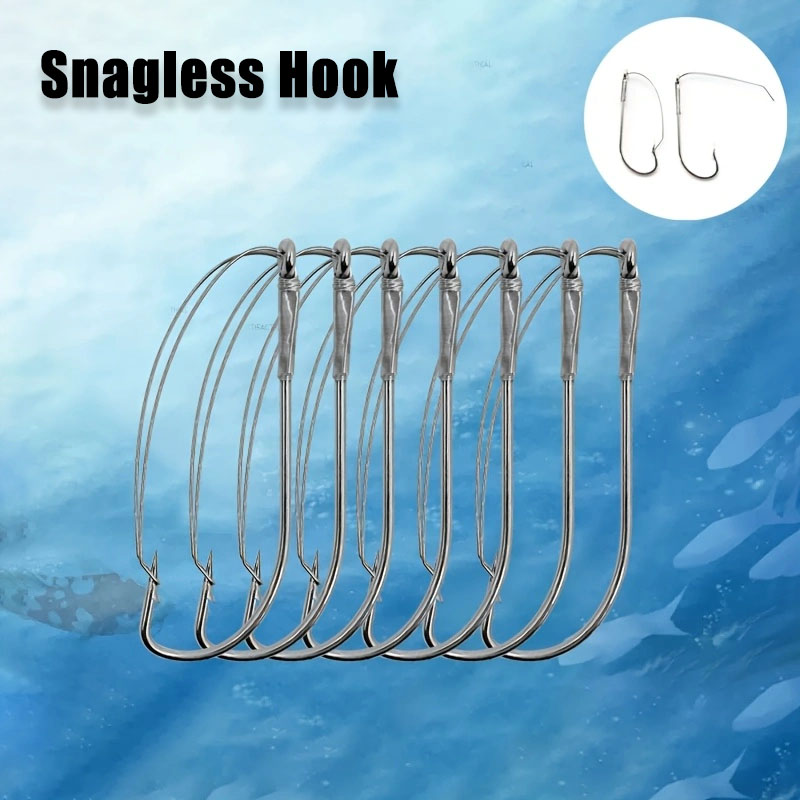Fishing Hook Size - 20/40Pcs Weedless Offset Worm Hooks -
