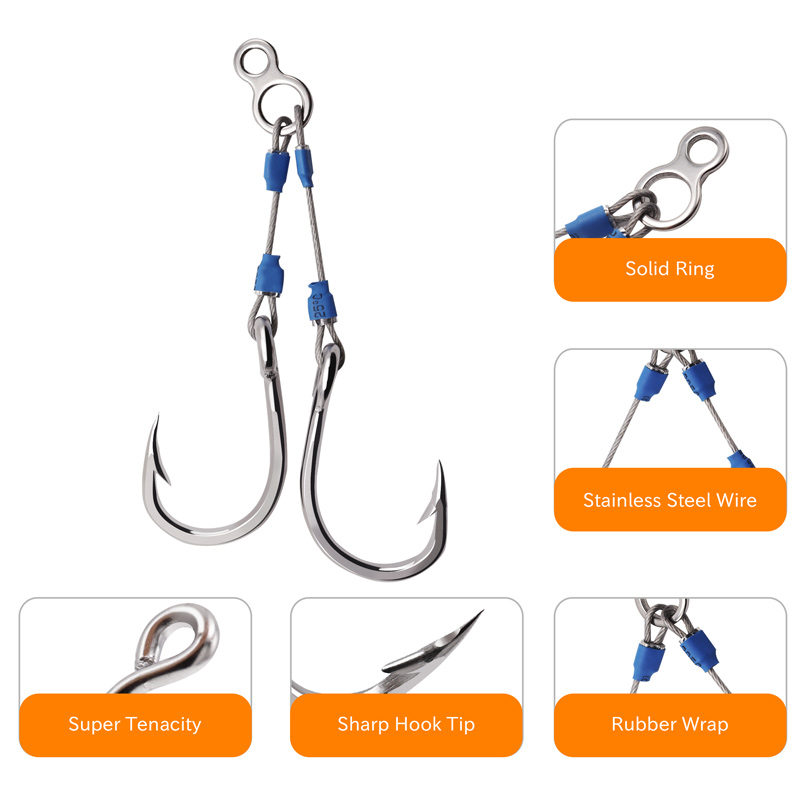 ZYZHE Steel Wire Jig Assist Ho - Fishing Hook Size review and price
