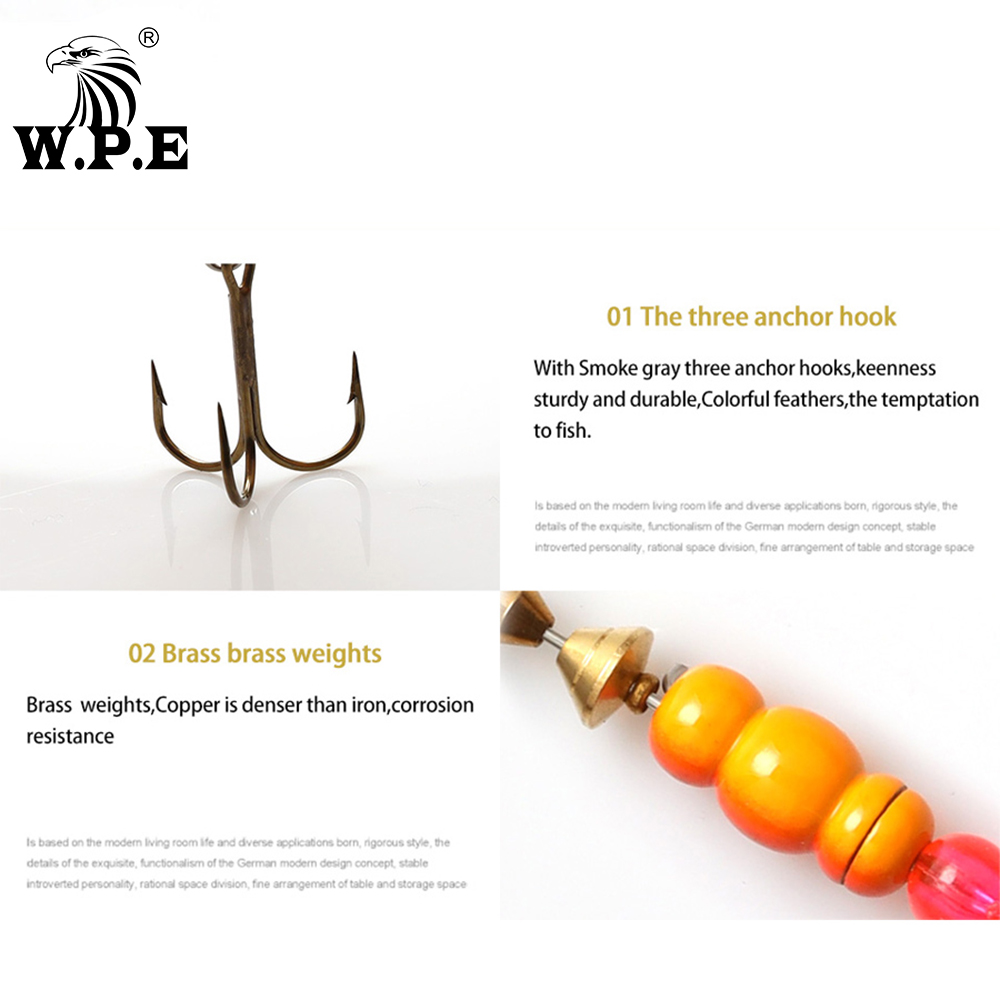 W.P.E Brand New Spinner Lure 1 - Fishing Hook Treble review and price