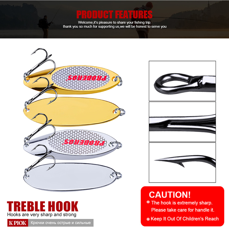 Metal Spoon Fishing Lure 3g-60 - Fishing Hook Treble review and price