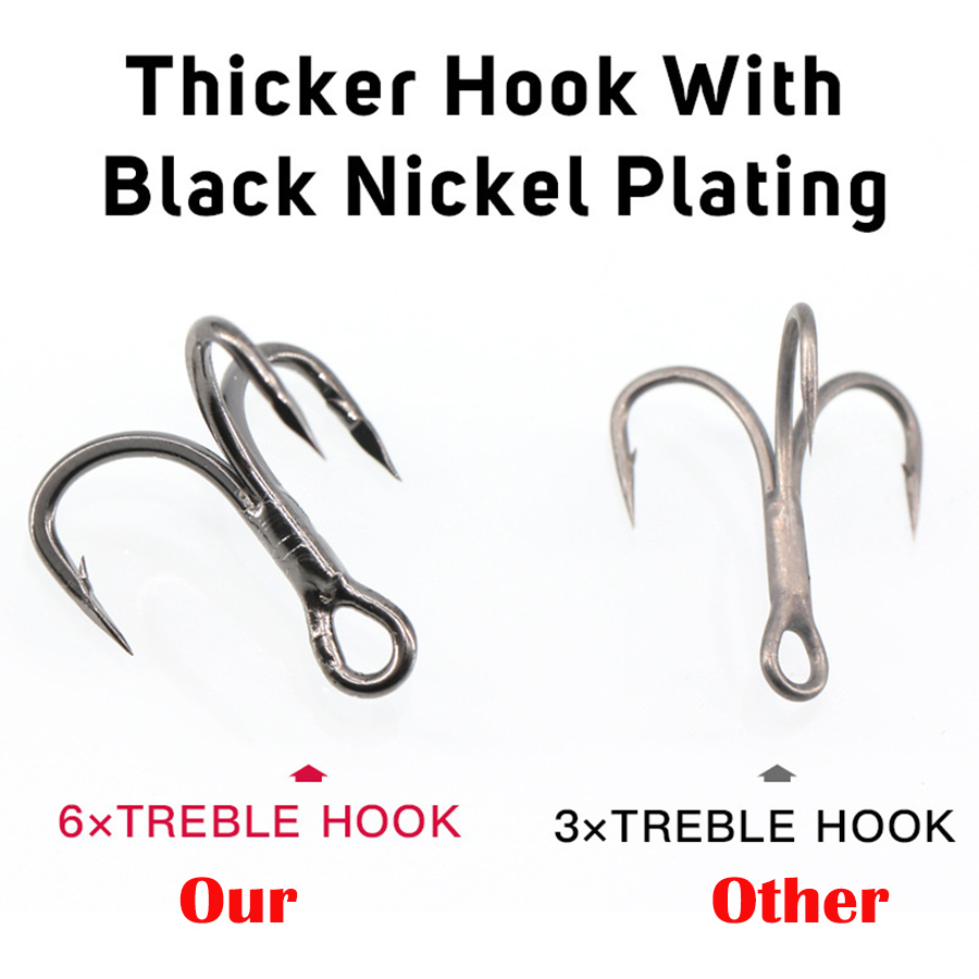 Fishing Treble Hook 6X Strong  - Fishing Hook Offset review and price